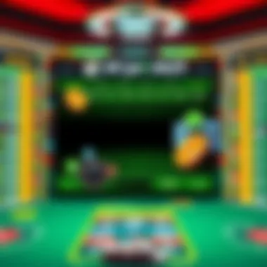 User interface of an online gambling platform