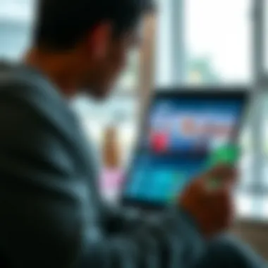 User Engagement with Bet365 Live Streaming Options User engaging with live streaming options on a device