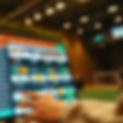 Exploring the BetPark Digital Interface Digital platform interface showcasing betting options