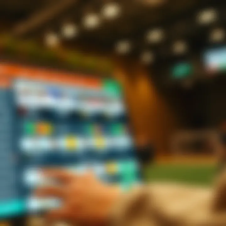 Exploring the BetPark Digital Interface Digital platform interface showcasing betting options