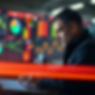 A person analyzing data on a digital platform