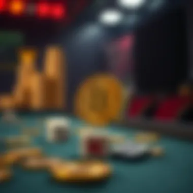 Conceptual depiction of Bitcoin dice game mechanics