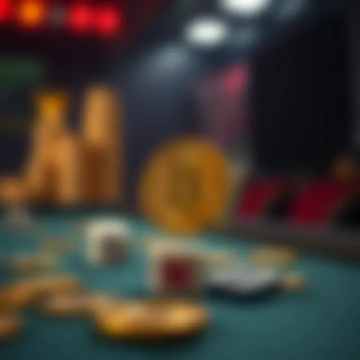 Conceptual depiction of Bitcoin dice game mechanics