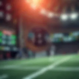 Conceptual illustration of blockchain technology in sports betting