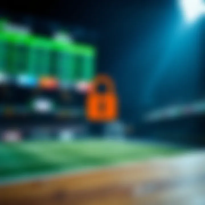 Creating a Safe Betting Environment A secure online betting environment with a lock symbol