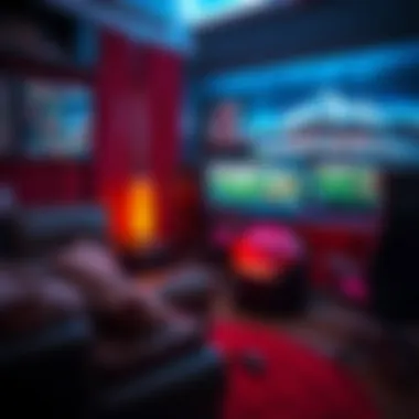The Comfort of a Gaming Space A cozy gaming setup that promotes relaxation.