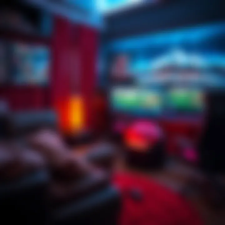 The Comfort of a Gaming Space A cozy gaming setup that promotes relaxation.
