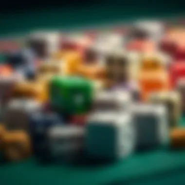 A collection of various dice used in different casino games showcasing diversity