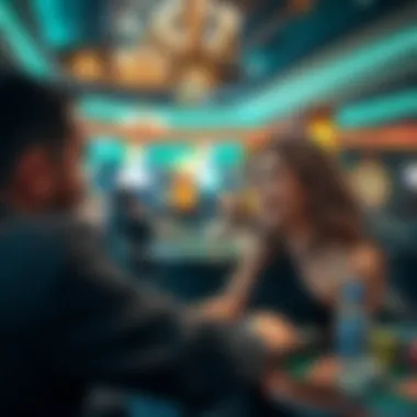 Immersive Adventures in the Casino World Illustration of engaging casino experience