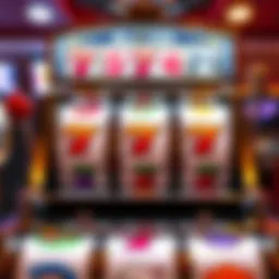 Visual representation of a classic slot machine with vibrant symbols