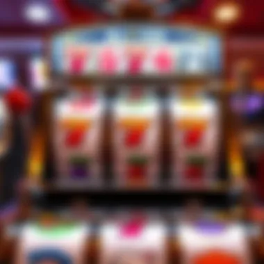 Visual representation of a classic slot machine with vibrant symbols