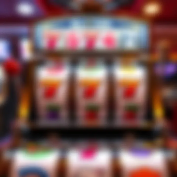 Visual representation of a classic slot machine with vibrant symbols