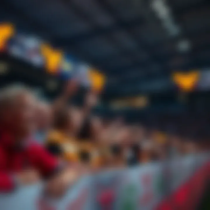 Fan Engagement in Live Sports Events A vibrant display of fan engagement during a live sports event