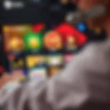 French Online Casino User Interface Elegant design of a French online casino interface showcasing various games