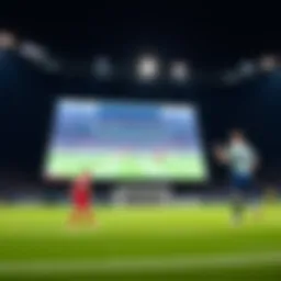 Dynamic live broadcast of a friendly match showcasing cutting-edge technology