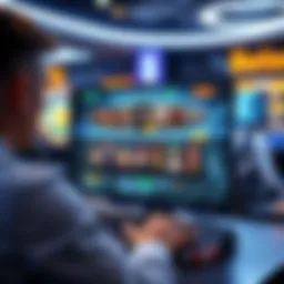 Futuristic online casino interface showcasing innovative design