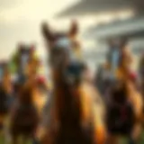 A close-up of a horse racing scene capturing the excitement