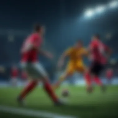 Strategic Play in Action A strategic play unfolding on the Jupiler League field