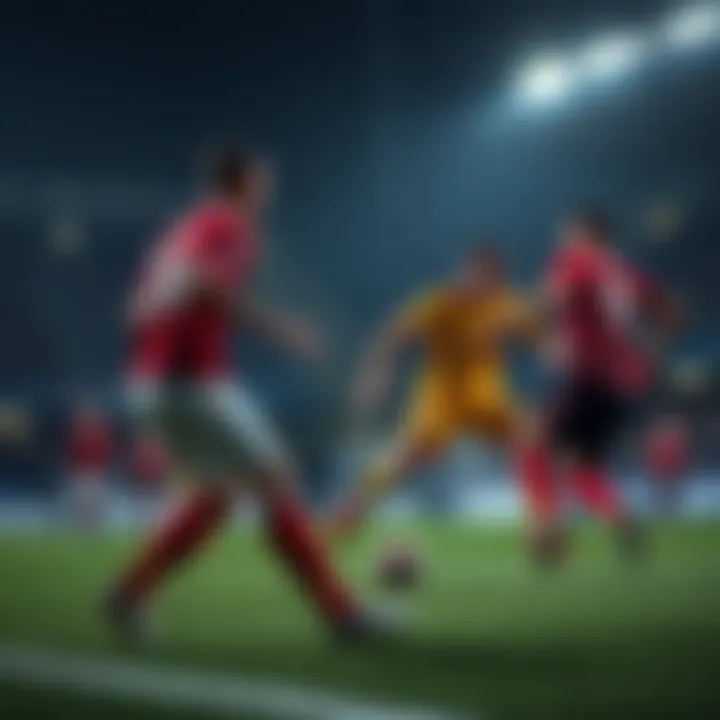 Strategic Play in Action A strategic play unfolding on the Jupiler League field