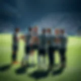 Juventus team strategizing on the pitch