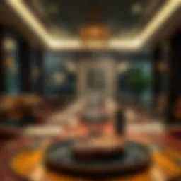 A luxurious steak restaurant setting