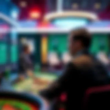 A user engaging with a live dealer in an online casino setting