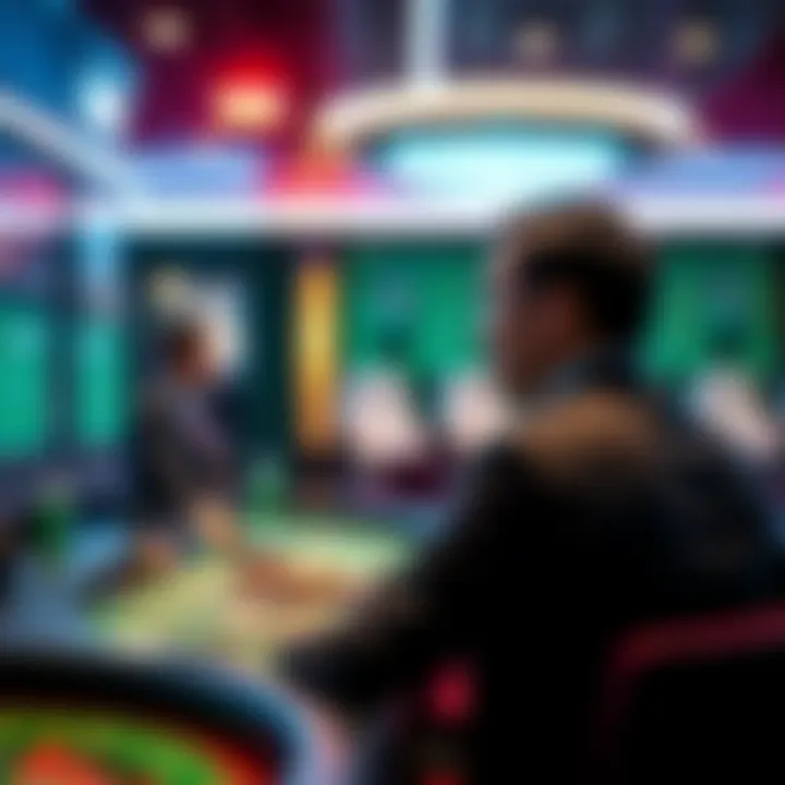 A user engaging with a live dealer in an online casino setting