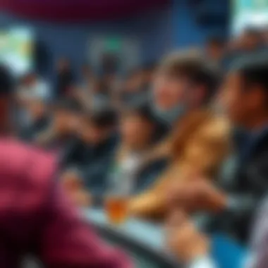 Spectator Engagement at Live Sabong Events Engaged spectators interacting during a live Sabong event