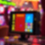 A vibrant digital bingo card displayed on a screen