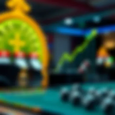 Graphical representation of the economic impact of online casinos.