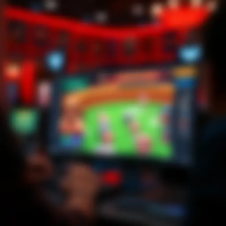 An immersive online casino user experience depicted on a computer screen.