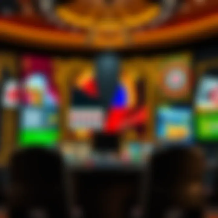 Exploring the Online Casino Experience Intricate design of an online casino interface with games