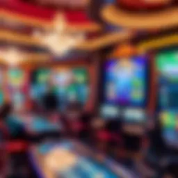 Virtual casino environment showcasing various gaming options