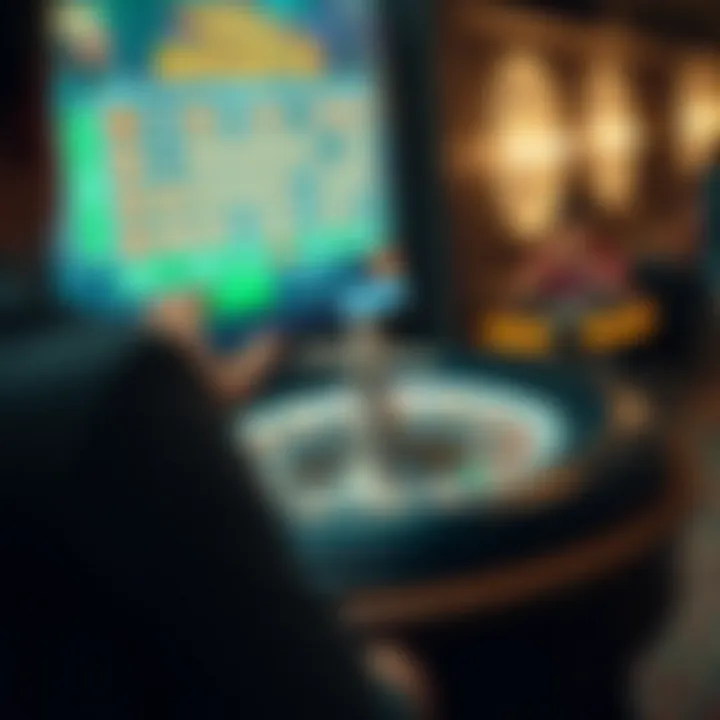 A player engaging with an online roulette game interface