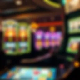 Illuminated online slot machine interface