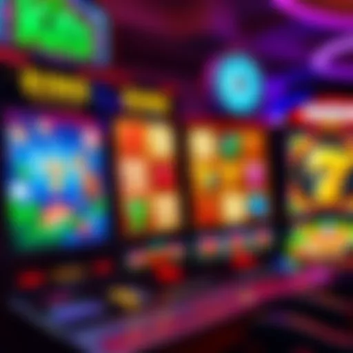 Colorful online slot game interface showcasing various themes