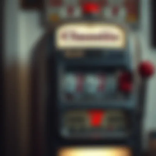 A vintage slot machine showcasing classic symbols and design