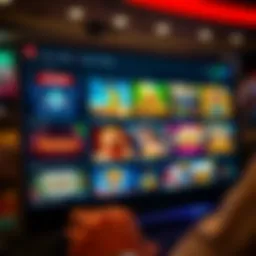 A vibrant online casino interface showcasing various games