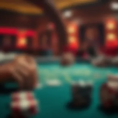 A visual representation of the psychological aspects of gambling and decision-making in Blackjack.