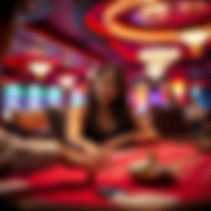 Exciting moment at a live baccarat table