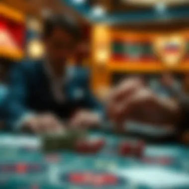 Close-up of baccarat game strategy analysis