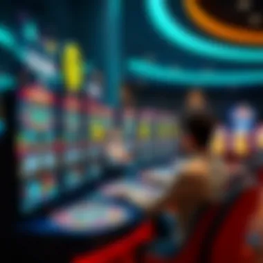 Virtual gaming interface showcasing modern casino games