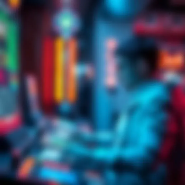 A visual representation of technology's impact on online gambling