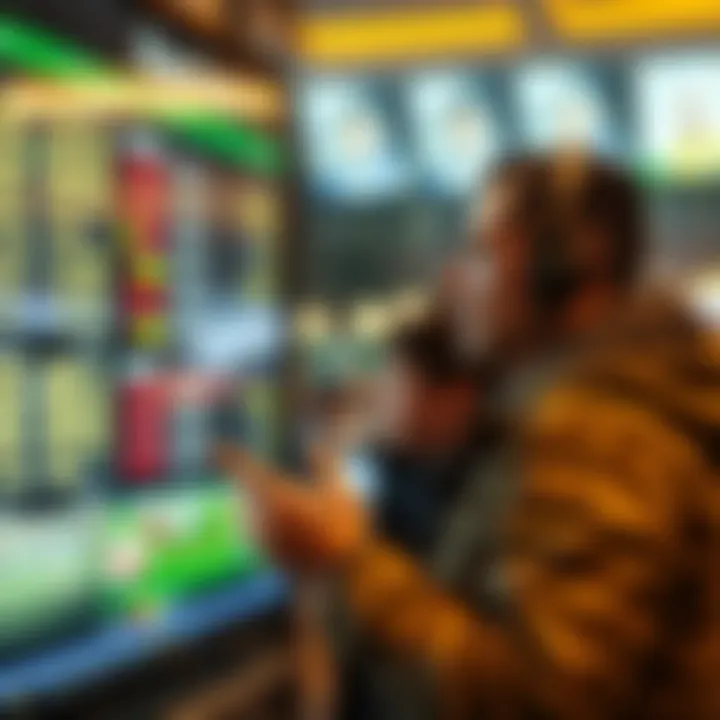 User Engagement in Live Betting User engaging with live betting options