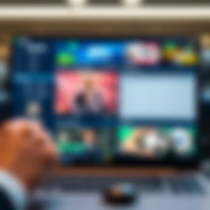 User interface showcasing betting features