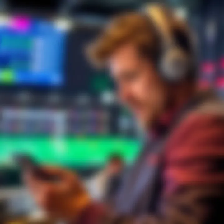 A user engaging with a mobile betting application